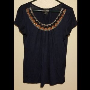 Daytrip sequined, split back top